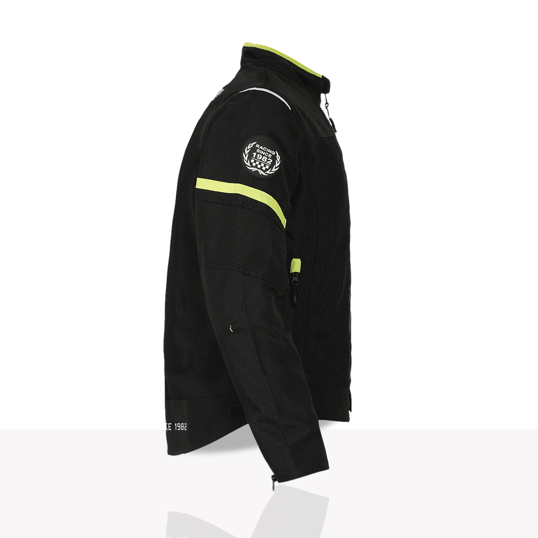 TVS Racing Tech-Core Road Jacket for Men | CE2 armour <5kN at Shoulders Elbows and Back | 600D Chassis | 310gsm Vent Mesh | High-Vis Reflective Tech| YKK zippers | Engineered for bikers